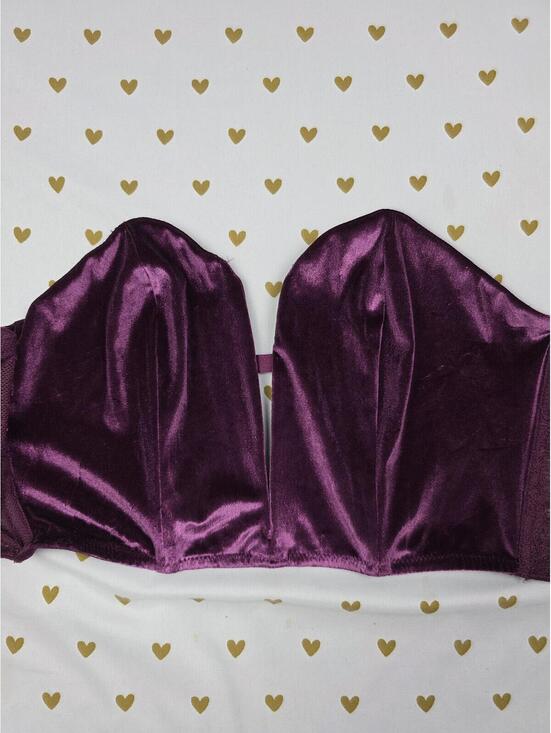 Victoria's Secret Other - Victorias Secret Velvet Strapless Push Up bralette Purple Dream Angels SMALL